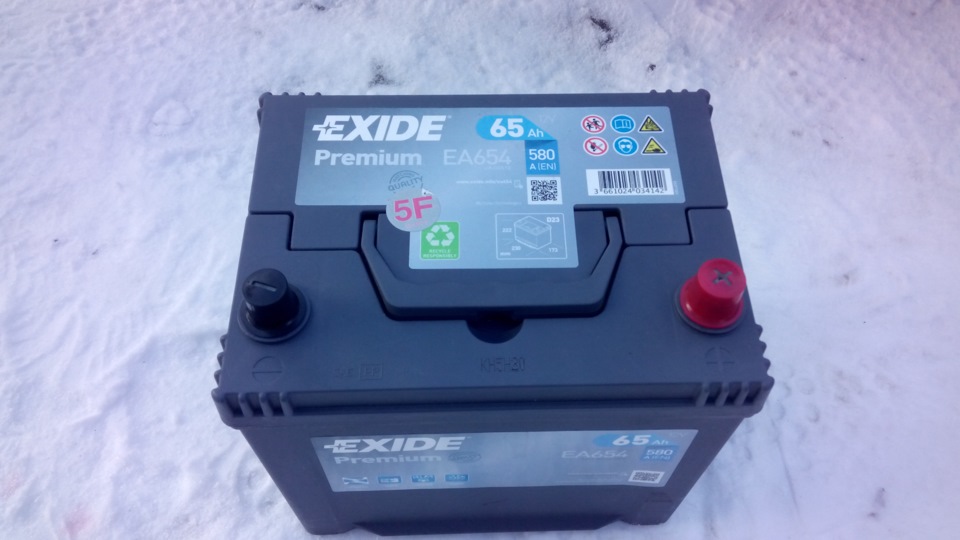 Аккумулятор EXIDE Premium EA654 6CT-65 Asia