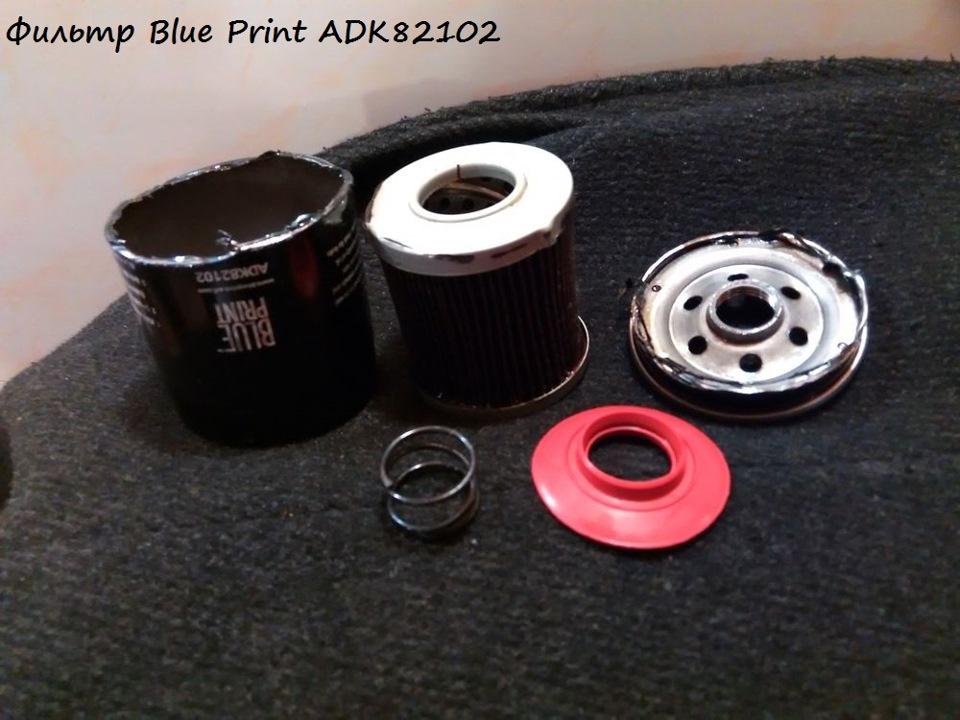 Распил масляного фильтра Blue Print ADK82102.